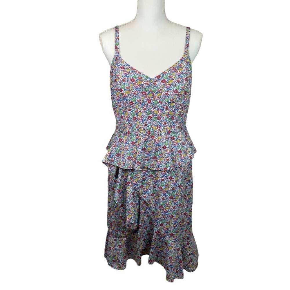 J. Crew Liberty Fabric | Sosi Ditzy Floral Ruffle MIDI Sun Dress